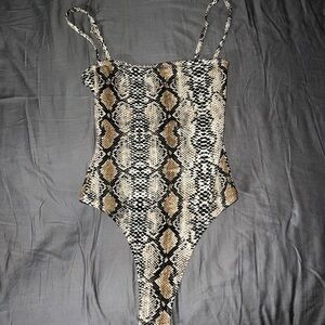 Snake skin design bodysuit